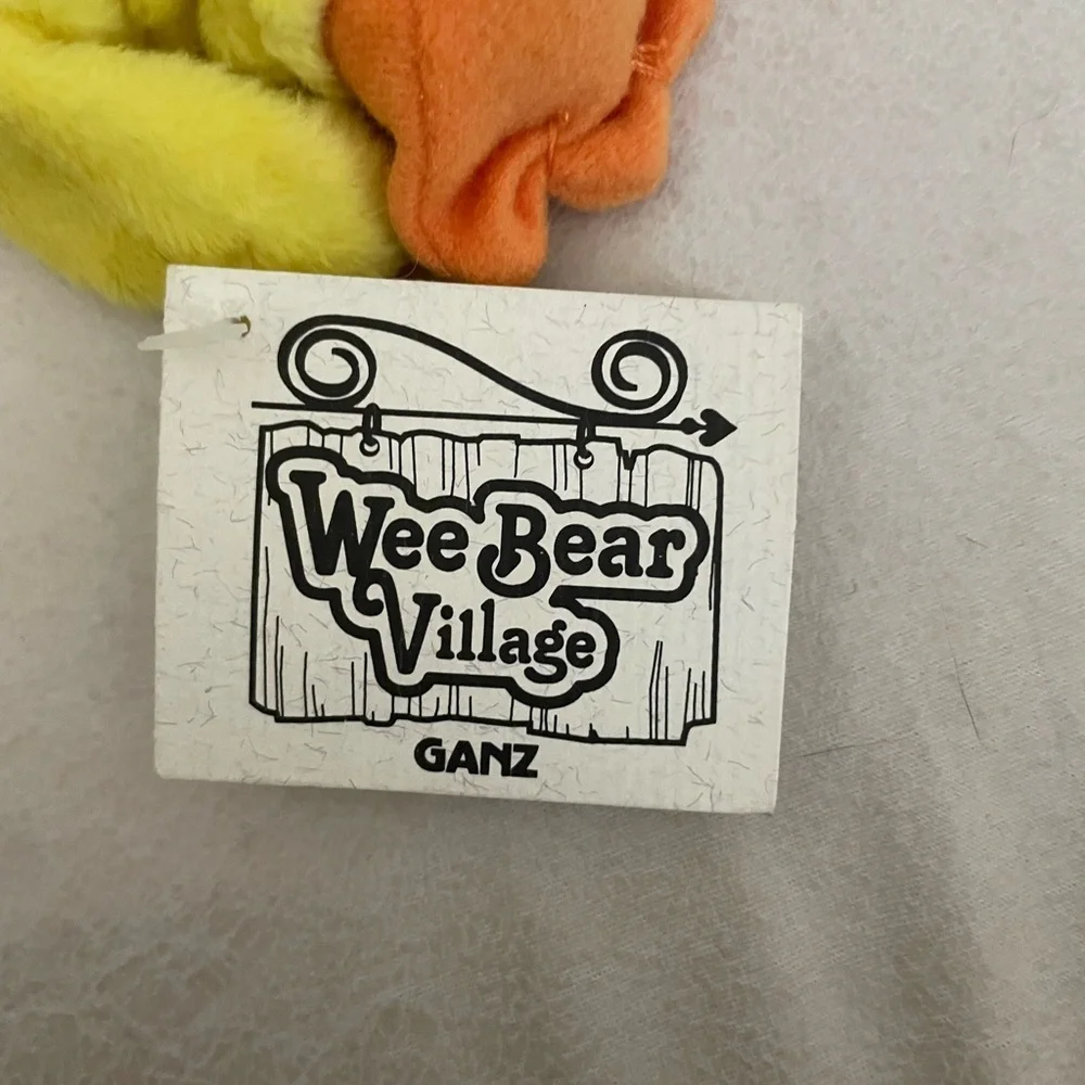 Vintage Ganz Easter Wee Bear Village Quacks In A Duck Costume 1996 Stuffed Plush - Picture 6 of 8